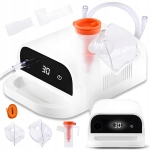 Profesjonalny inhalator nebulizator dla dzieci dorosłych 2 maseczki do inhalacji filtry 6,7 l/min