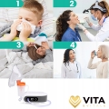 Profesjonalny inhalator nebulizator dla dzieci dorosłych 2 maseczki do inhalacji filtry MMAD ≤ 3,8 µm