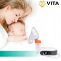 Profesjonalny inhalator nebulizator dla dzieci dorosłych 2 maseczki do inhalacji filtry MMAD ≤ 3,8 µm