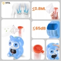 Profesjonalny inhalator nebulizator dla dzieci dorosłych 2 maseczki do inhalacji filtry ≤ 65 dB MMAD ≤ 3,8 µm