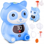 Profesjonalny inhalator nebulizator dla dzieci dorosłych 2 maseczki do inhalacji filtry ≤ 65 dB MMAD ≤ 3,8 µm