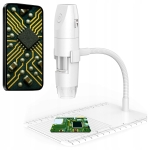 Bezprzewodowy mikroskop cyfrowy edukacyjny WiFi PC powiększenie 1000x 8x LED FHD 1080 p