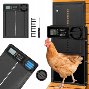 Drzwi do kurnika automatyczne wodoodporne z Timerem blokada przytrzaśnięcia