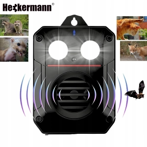 Mocny odstraszacz samochodowy domowy ultradźwiekowy na gryzonie kuny szczury myszy dzikie zwierzęta 4x AA