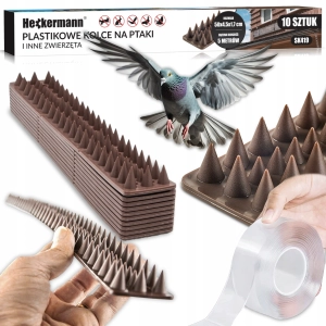 Kolce plastikowe na ptaki gołębie na parapet 10x 50 cm skuteczny odstraszacz