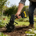 Mini glebogryzarka akumulatorowa kultywator do gleby ziemi 2x 3000 mAh 1200 obr/min