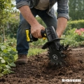 Mini glebogryzarka akumulatorowa kultywator do gleby ziemi 2x 3000 mAh 1200 obr/min