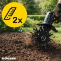 Mini glebogryzarka akumulatorowa kultywator do gleby ziemi 2x 3000 mAh 1200 obr/min