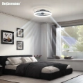 Lampa sufitowa cichy wentylator sufitowy żyrandol Bluetooth aplikacja pilot 6 trybów 3 barwy światła 