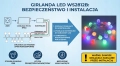 Cyfrowa girlanda LED WS2812 indywidualnie adresowalne kulki RGB IP68 5 V 10 m