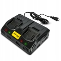 Ładowarka podwójna do akumulatorów Heckermann Select 20 V 2,2 A AVC20-22x2