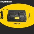 Ładowarka podwójna do akumulatorów Heckermann Select 20 V 4 A AVC20-4x2