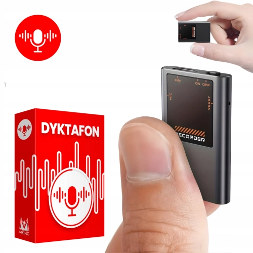 Mini dyktafon pendrive z magnesem 28 godzin aktywacja głosem 16 GB 1100 h nagrań