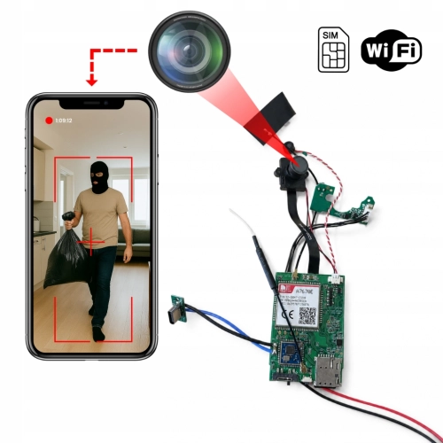 Mini profesjonalna kamera detektywistyczna WiFi 4G LTE SIM Full HD 1080 p podgląd na żywo
