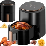Frytkownica beztłuszczowa Air Fryer frytownica czarna panel kolorowe ikony 4,5 l / 1400 W Linbox