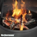 Palenisko ogrzewacz z kominem 120 cm na drewno grill z rusztem do ogrodu na taras