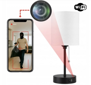 Kamera detektywistyczna WiFi lampka nocna czujnik ruchu detekcja FHD