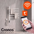 Grzejnik łazienkowy elektryczny 75 W Smart WiFi 5 ramion ruchome ramiona na ręczniki biały