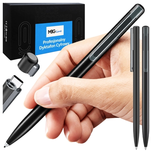 Dyktafon detektywistyczny długopis mini pendrive 25 godzin HQ detekcja OTG 32 GB