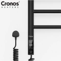 Grzejnik łazienkowy elektryczny 75 W Smart WiFi 5 ramion ruchome ramiona na ręczniki czarny