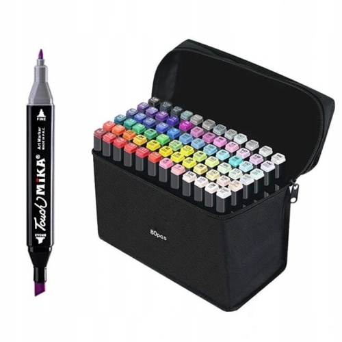 Markery alkoholowe Touch Pro zestaw 80 szt. torba oryginalne