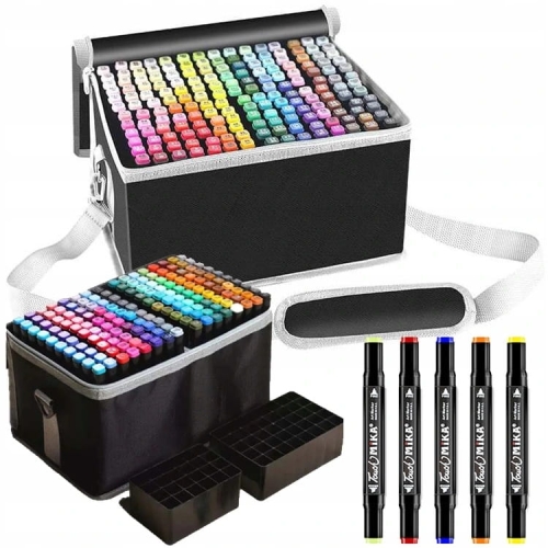 Markery alkoholowe dwustronne Touch Pro zestaw 168 szt. torba oryginalne