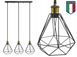 Lampa sufitowa wisząca Diama żyrandol LED Loft Italiandesign gold B-Line