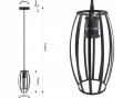 Lampa sufitowa Largo żyrandol LED Loft Italiandesign black B-Line