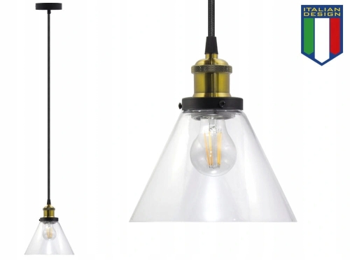 Lampa sufitowa wisząca Vaso AX żyrandol LED Loft Italiandesign gold B-Line