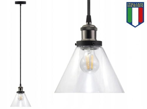 Lampa sufitowa wisząca Vaso AX żyrandol LED Loft Italiandesign black B-Line