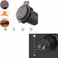 Ładowarka motocyklowa 2x USB QC3.0 woltomierz przycisk On