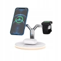 Stacja dokująca QI do iPhone AirPods Watch Buds LED biała