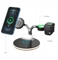 Stacja dokująca QI do iPhone AirPods Watch Buds LED biała