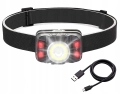 Latarka czołowa czołówka czujnik PIR akumulator LED USB Vayox