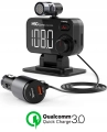 Transmiter FM Bluetooth 5.0 ładowarka USB zestaw głośnomówiący QC 3.0