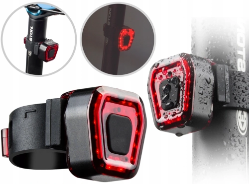 Lampka lampa rowerowa tylna LED USB Vayox