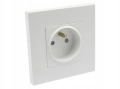 Gniazdo gniazdko elektryczne pojedyncze białe Deluxe B-Line