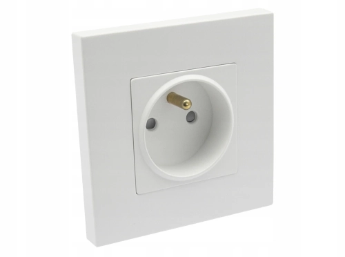 Gniazdo gniazdko elektryczne pojedyncze białe Deluxe B-Line