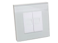 Gniazdo internetowe 1x LAN RJ45 szklana ramka białe B-Line
