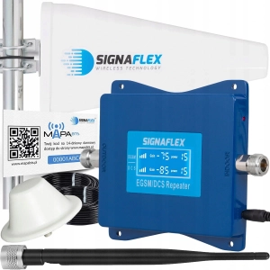 Wzmacniacz zasięgu sygnału GSM DCS 4G LTE 65 dB anteny