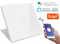 Włącznik dotykowy szklany 1G WiFi Tuya biały B-Line